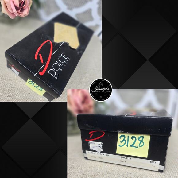 Dolce by Pierre Vintage and Rare Black Foxy Sequin Beaded Pumps/Heels Size 7M - Picture 10 of 16